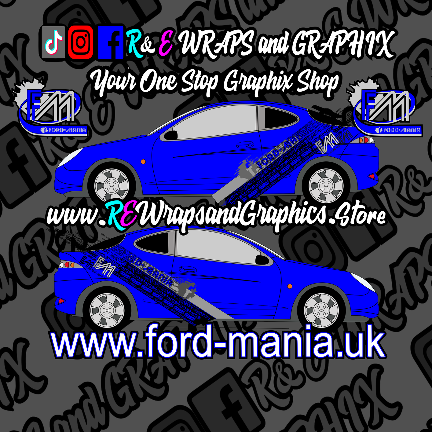 Ford Puma 1997-2000 Ford Mania Graphic Kit