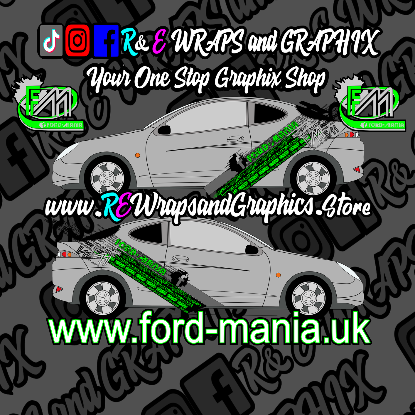 Ford Puma 1997-2000 Ford Mania Graphic Kit