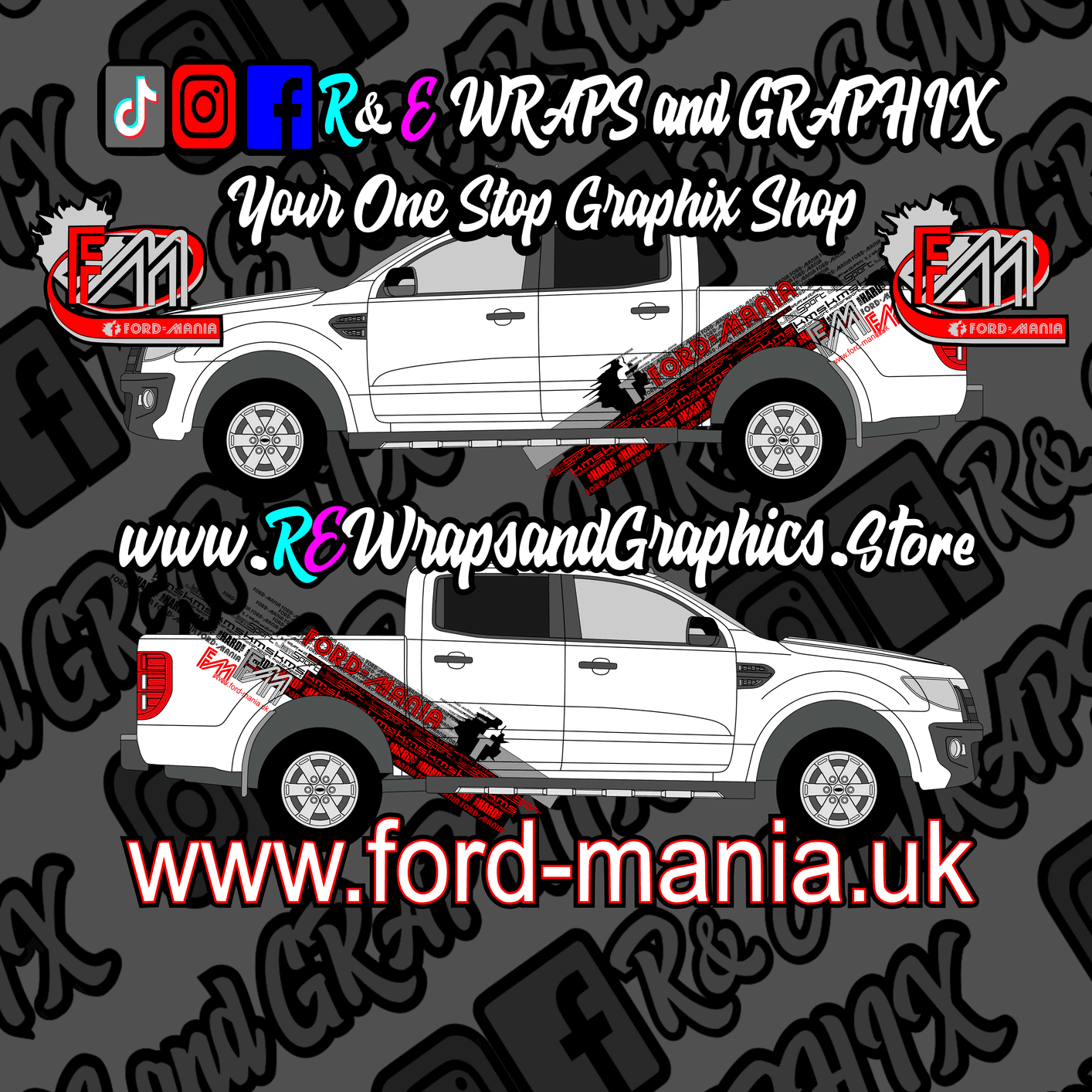 378286740_330441252768192_2994525397159619592_n - R&E Wraps and Graphics LTD - Ford Ranger Raptor 2012-16 Ford Mania Graphic Kit - ford, Ford Graphic Kits, ford mania, ford mania graphics, ford mania stickers, ford ranger, Ford ranger raptor, Ford Ranger Raptor 2012-16 Ford Mania Graphic Kit, graphic kits, ranger
