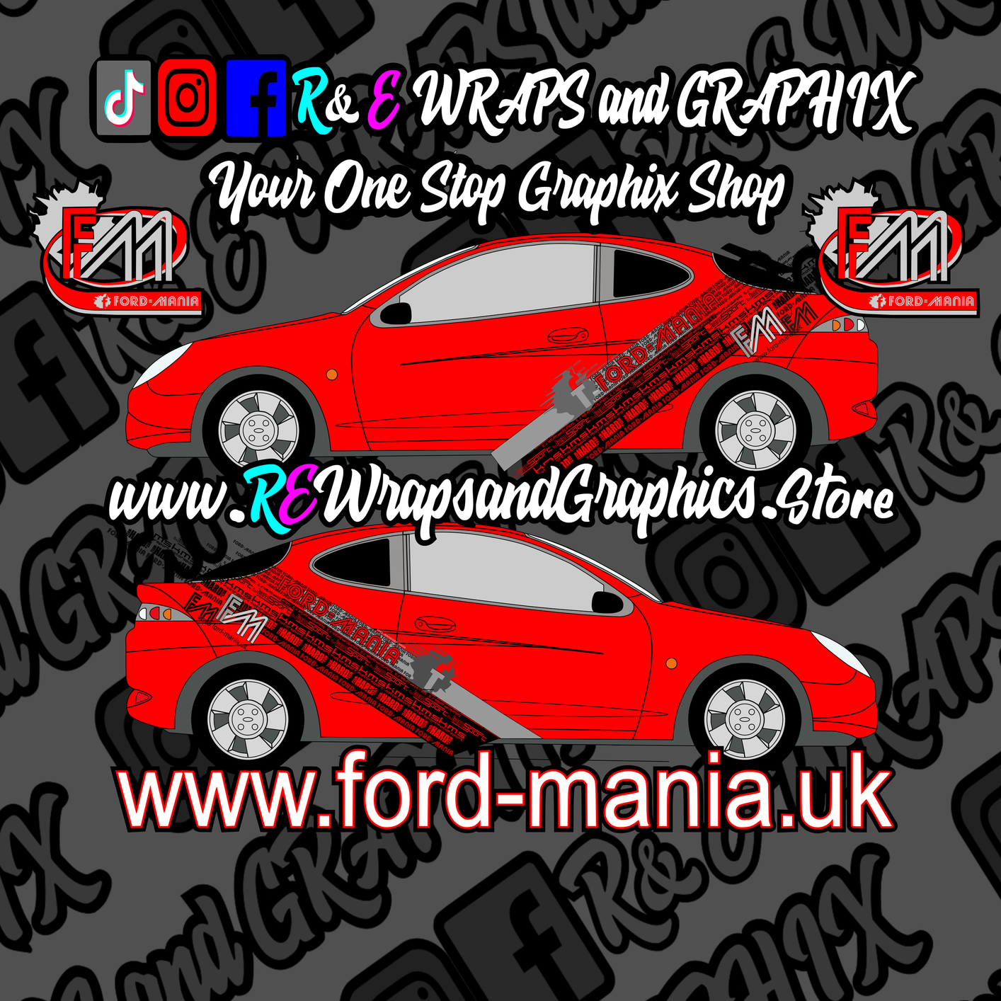 Ford Puma 1997-2000 Ford Mania Graphic Kit