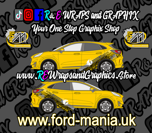 Ford Puma 2019 onwards Ford Mania Graphic Kit