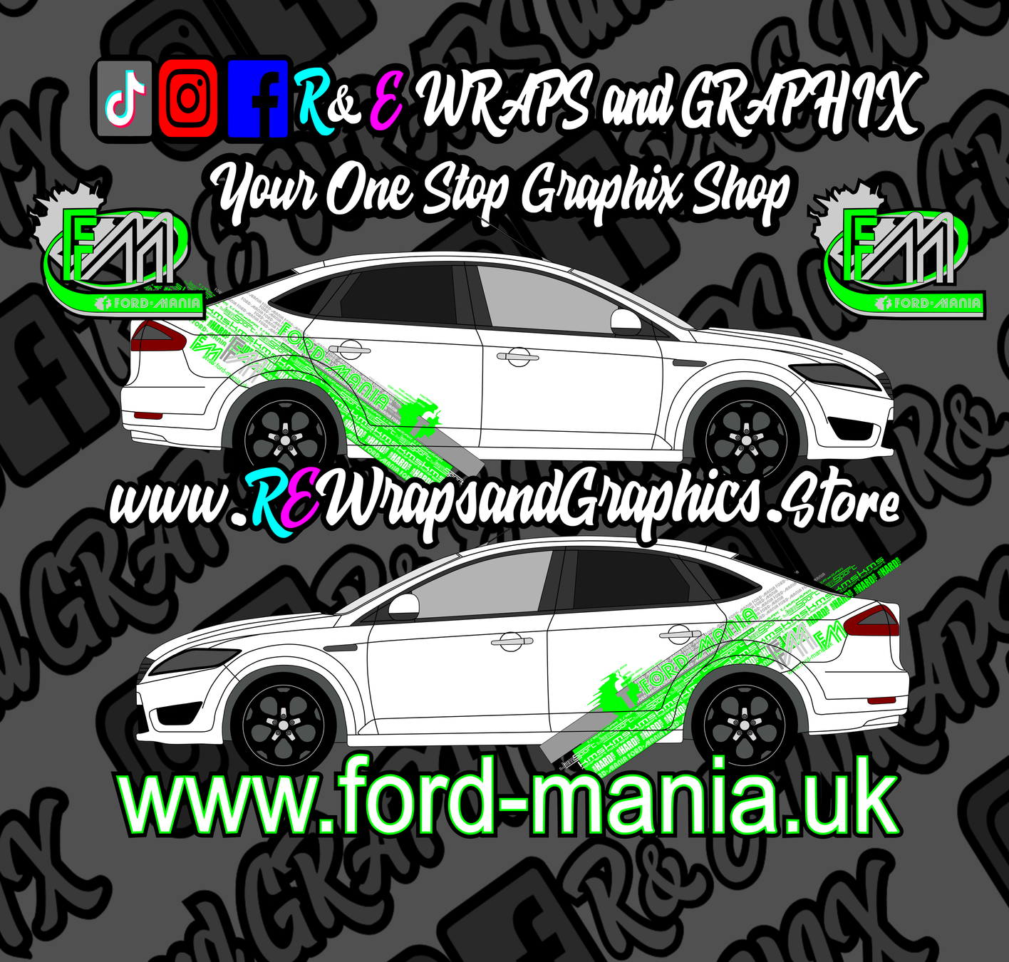 Ford Mondeo 2015-19 Ford Mania Graphic Kit