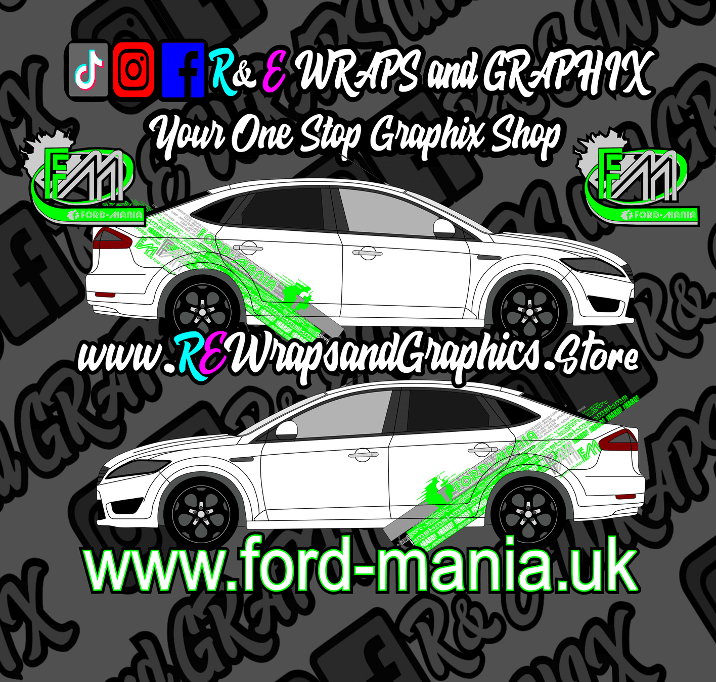 379630801_695137055980569_2961839510389380543_n - R&E Wraps and Graphics LTD - Ford Mondeo 2015-19 Ford Mania Graphic Kit - Ford Graphic Kits, ford mania, ford mania graphics, ford mania stickers, ford mondeo, ford mondeo st, graphic kits, mondeo, mondeo st