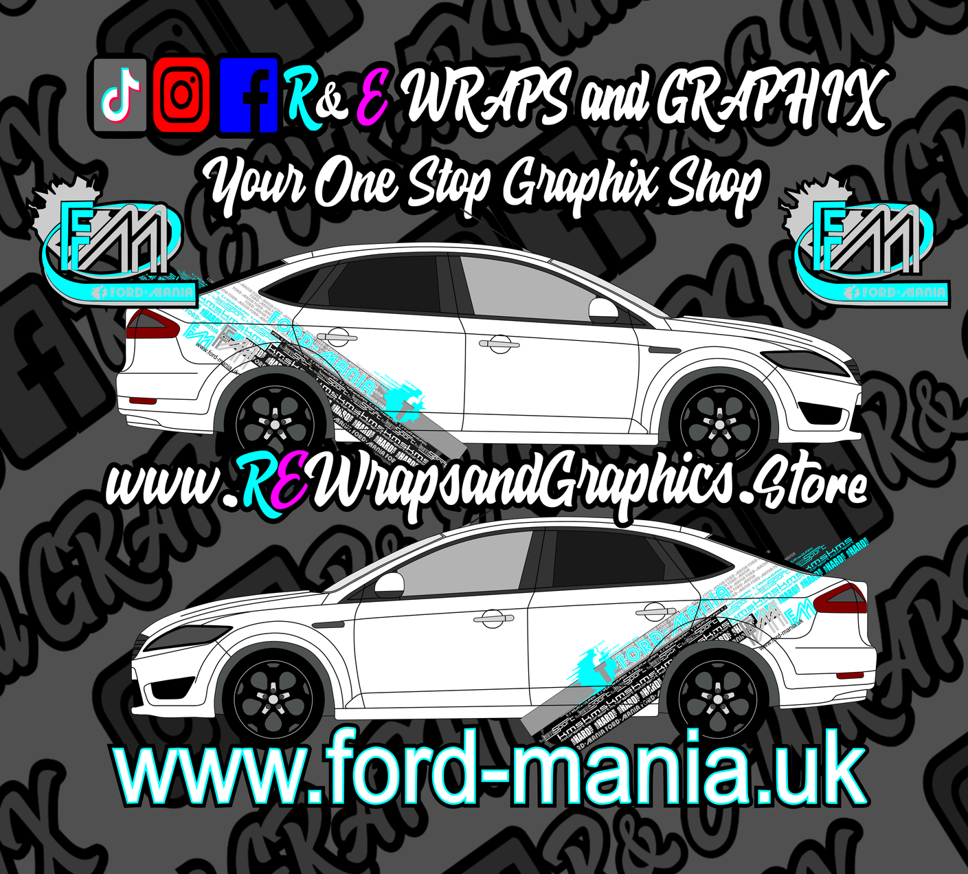 Ford Mondeo 2015-19 Ford Mania Graphic Kit