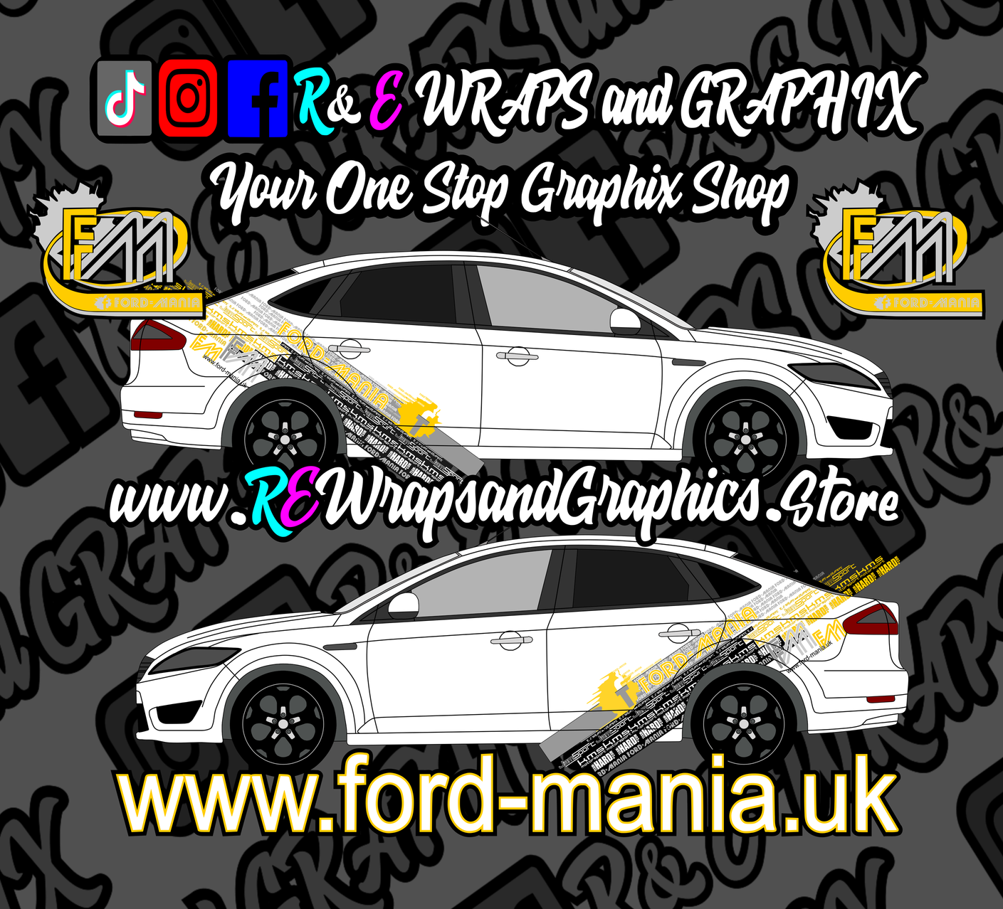 Ford Mondeo 2015-19 Ford Mania Graphic Kit