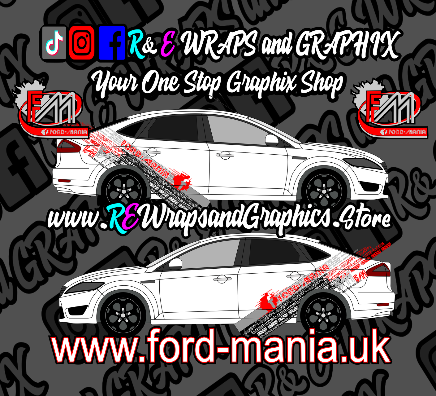 Ford Mondeo 2015-19 Ford Mania Graphic Kit