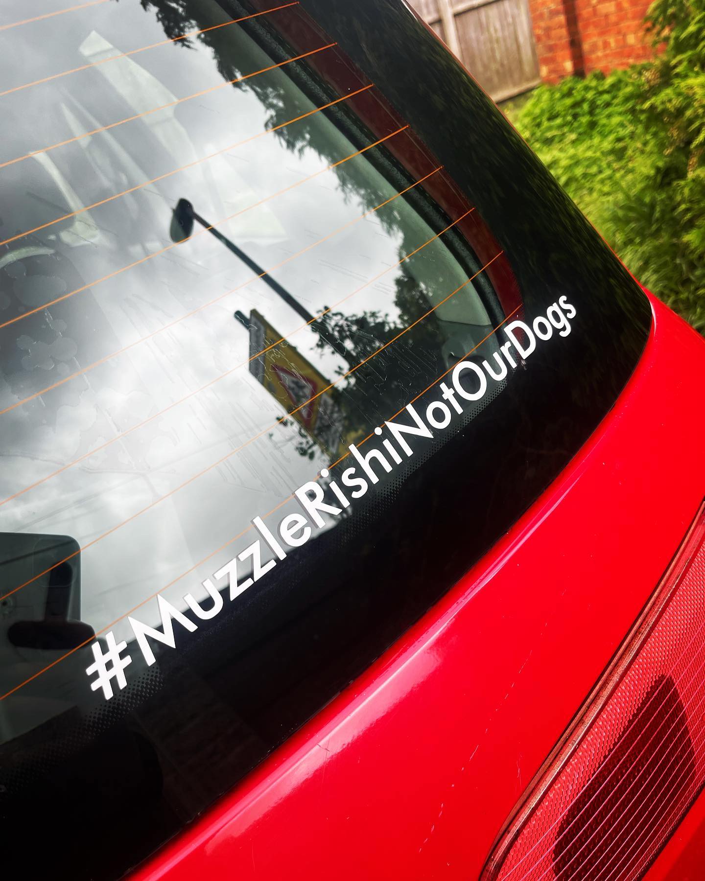 #Muzzle Rishi Not Our Dogs Sticker