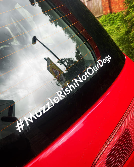 #Muzzle Rishi Not Our Dogs Sticker