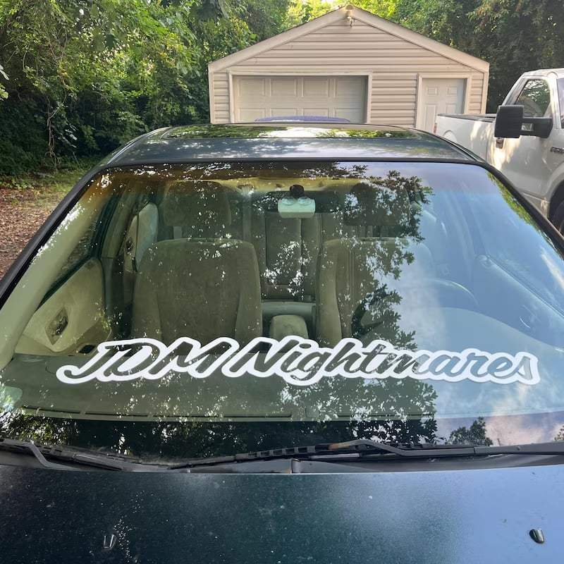 3898eac8-0538-4f6a-8424-4d198fdbff0d - R&E Wraps and Graphics LTD - JDM Nightmares Windscreen Sticker - JDM, rear window decal, rear window stickers