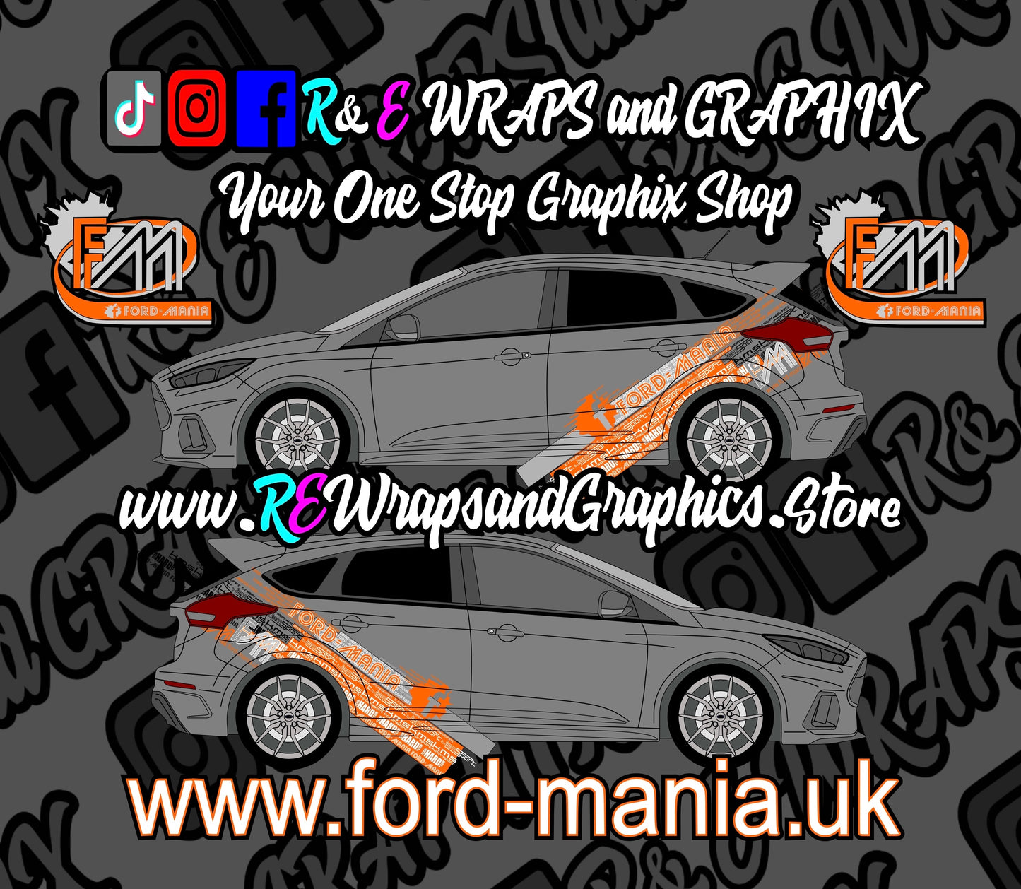 Ford Focus ST / RS MK3 Ford Mania Graphic Kit