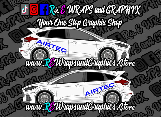 Ford Focus ST/RS Airtec Motorsport Side Decals