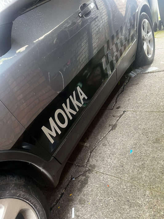 3C8068AD-FB5C-4B4A-8730-410026BC6B17 - R&E Wraps and Graphics LTD - Vauxhall Mokka Side Stripes - Mokka, Side Stripes, Vauxhall