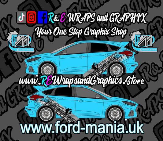 Ford Focus ST / RS MK3 Ford Mania Graphic Kit