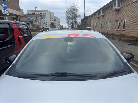 3EB05787-ED3D-4444-BD3A-169438461FA7 - R&E Wraps and Graphics LTD - Renault RS Sunstrip - clio, Renault