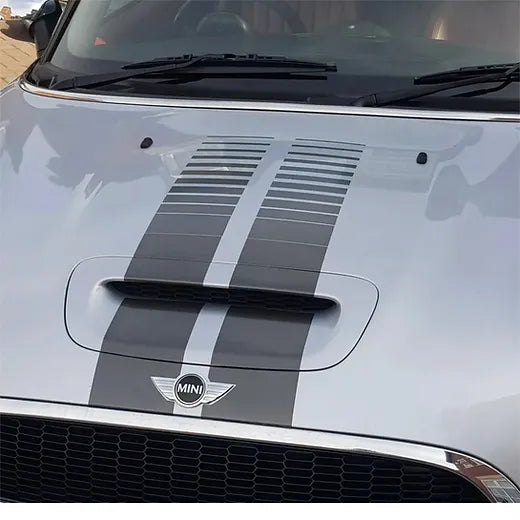 Mini Cooper Faded Bonnet Stripes