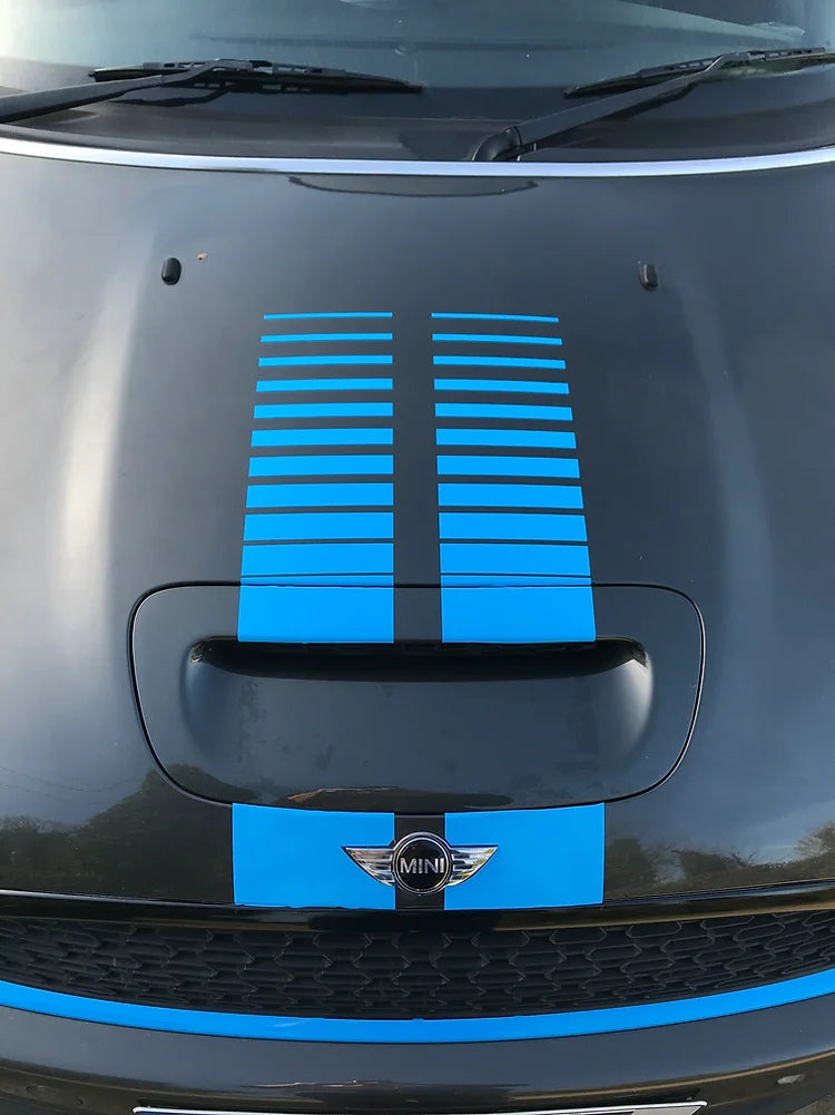 Mini Cooper Faded Bonnet Stripes