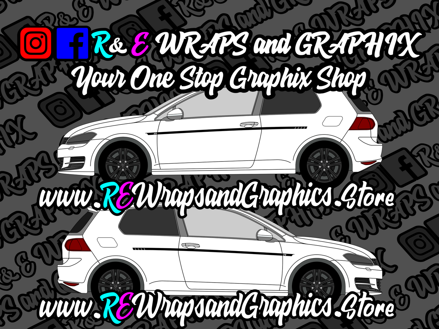 Volkswagen Golf R Side Stripes