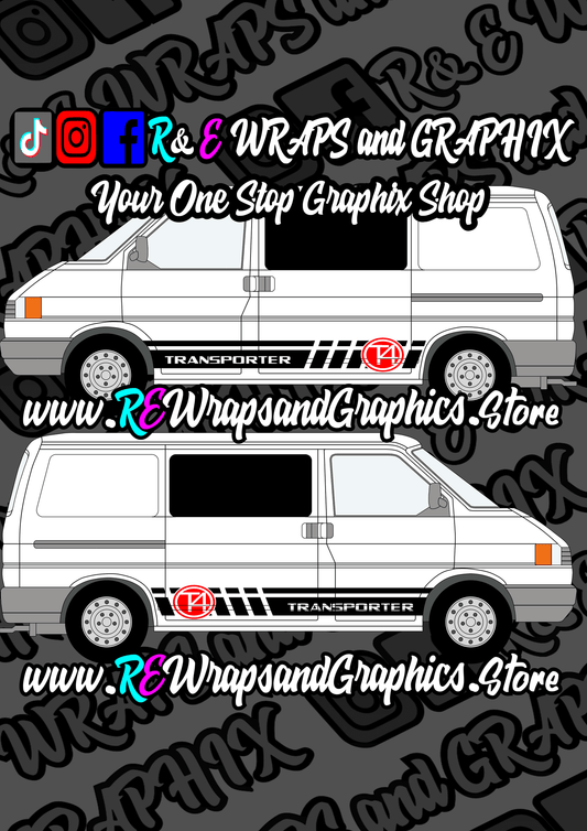 439788276_1498838624060856_1643425565378702762_n - R&E Wraps and Graphics LTD - Volkswagen T4 Camper Side Stripes - Side Stripes, T4, Volkswagen