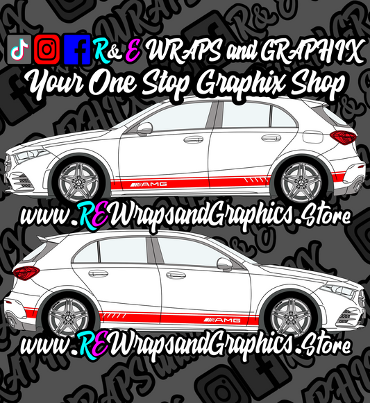 Mercedes A-Class AMG Side Stripes