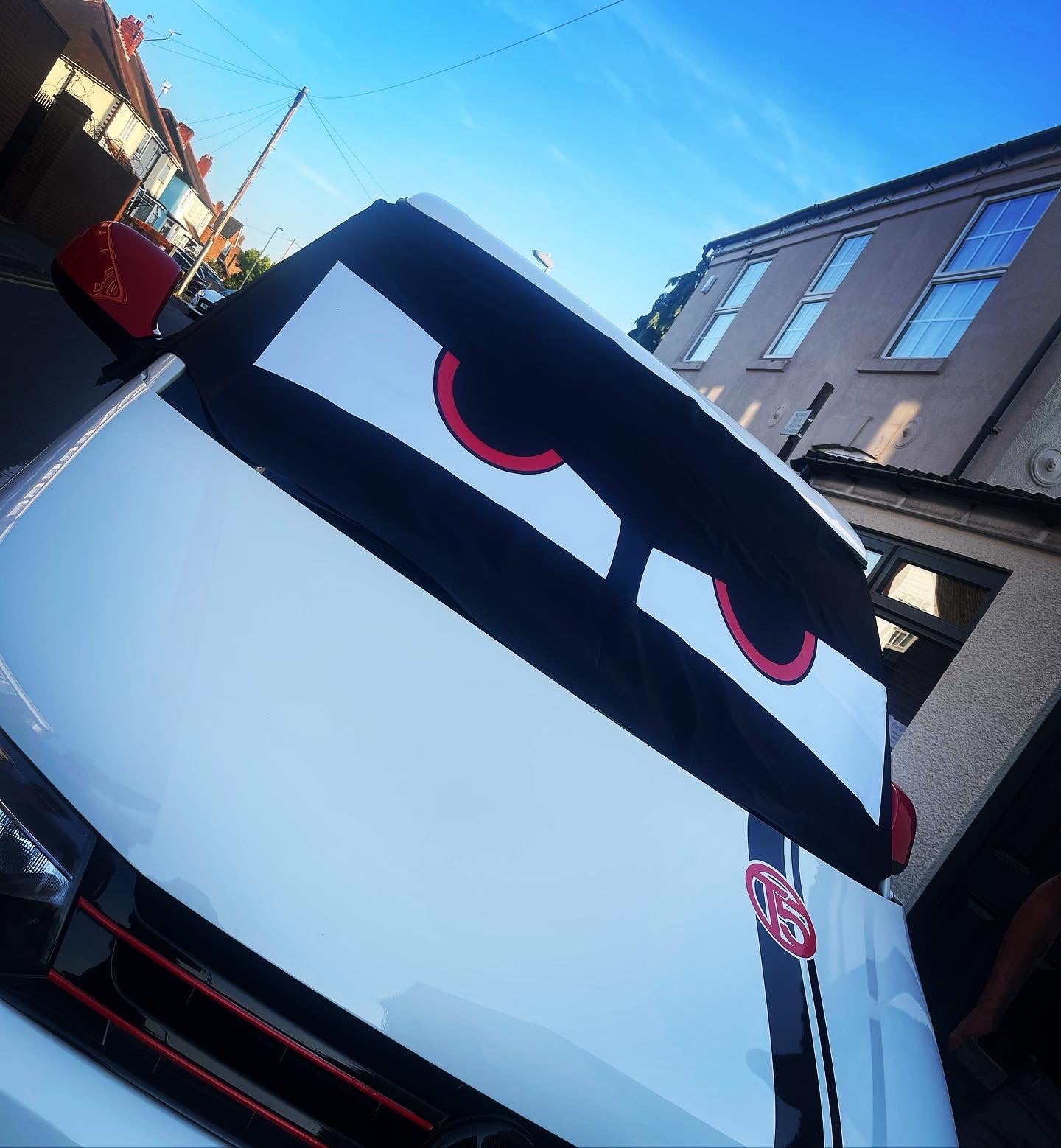 Auto Windschutzscheiben Abdeckung für VW T5, 600D Oxford Blackout Auto Windschutzscheiben Abdeckung für VW T5, 600D Oxford Blackout