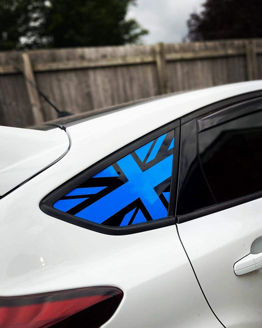 4BF228CC-A1A7-463E-9CFD-E9FEF92F30A5 - R&E Wraps and Graphics LTD - Ford Focus MK3 Union Jack Window Flag Decals - Ford focus mk3, Ford focus mk3 window flags, Union ja, Union Jack, Window flags