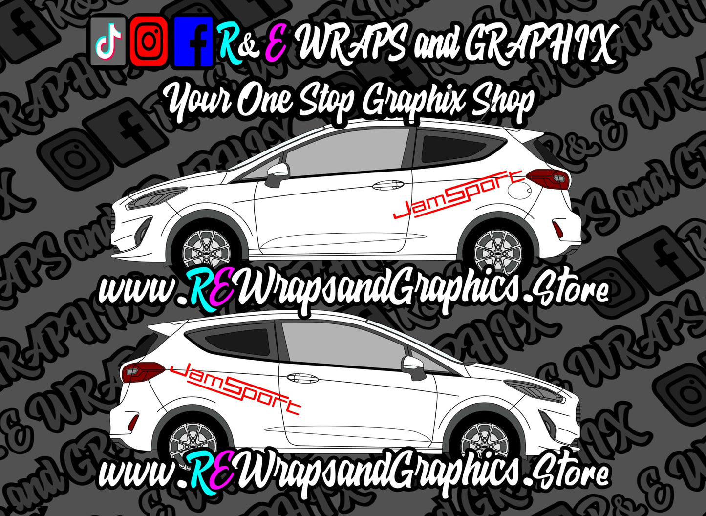 Ford Fiesta JamSport Side Decals