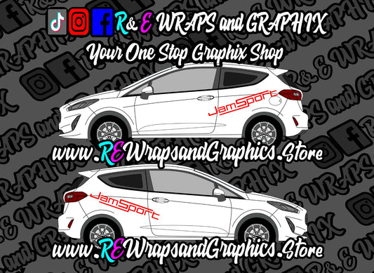 Ford Fiesta JamSport Side Decals