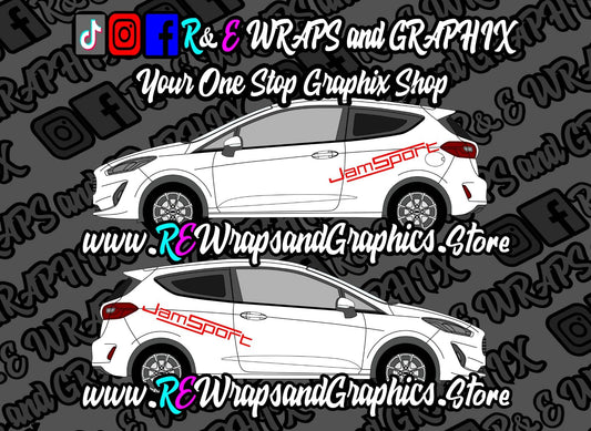 507c2e98-b0c2-41ab-8df3-55d9022719ca - R&E Wraps and Graphics LTD - Ford Fiesta JamSport Side Decals - JamSport