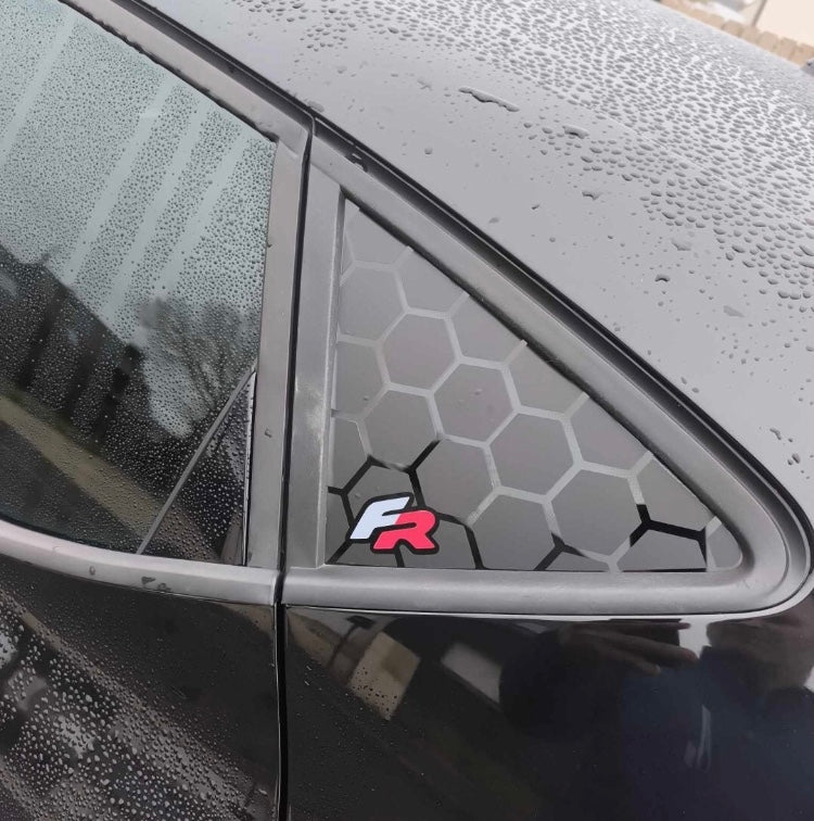 5D5AA5F5-9607-47DE-939C-2F03B7F3D844 - R&E Wraps and Graphics LTD - Seat Leon mk3-4 FR Honey Comb Side Window Stickers - honey comb, ibiza, Seat., side window decals, stickers, Volkswagen.
