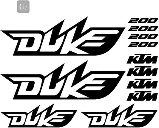 KTM 200 Duke Sticker set