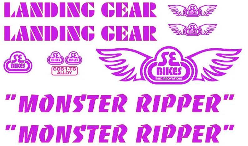 61CED5BE-01D6-461E-BBE2-E6F3361EE349 - R&E Wraps and Graphics LTD - SE RACING PK Ripper “Monster Ripper” Frame Sticker kit - Landing gear, Pk ripper, Se racing
