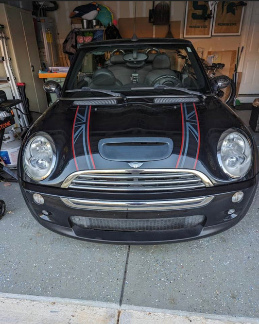 Mini Cooper Union Jack Bonnet Stripes