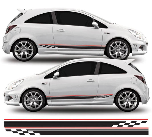 Vauxhall Corsa Side Stripes and Sunstrip