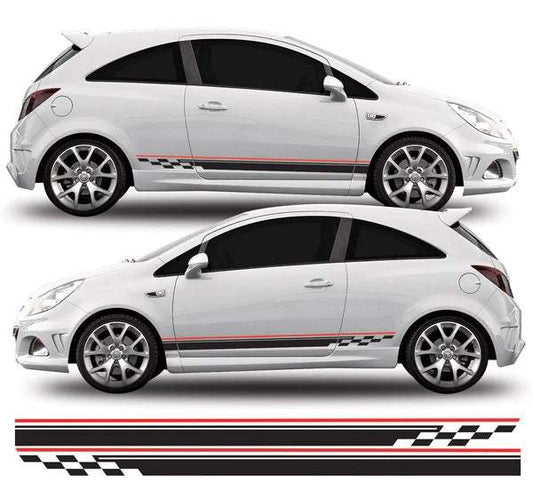 6AA61FFE-18A8-4E0C-A76B-064382FD67E9 - R&E Wraps and Graphics LTD - Vauxhall Corsa Side Stripes and Sunstrip - Corsa, Vauxhall