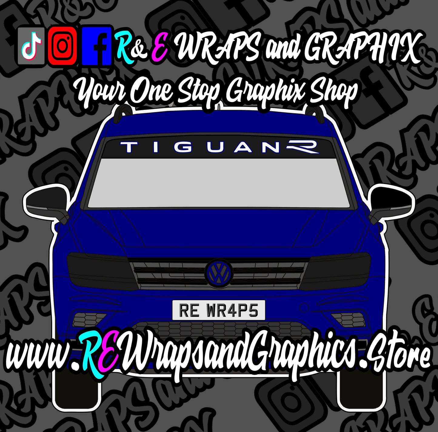 6C5CD16E-FED0-4BCF-B5CE-DD86875E3312 - R&E Wraps and Graphics LTD - Volkswagen Tiguan R Outline Sunstrip - sunstrip, sunstrips, Tiguan R, Tiguan r sunstrips, Volkswagen, Volkswagen Tiguan R Sunstrip, Volkwagen Tiguan R, VW