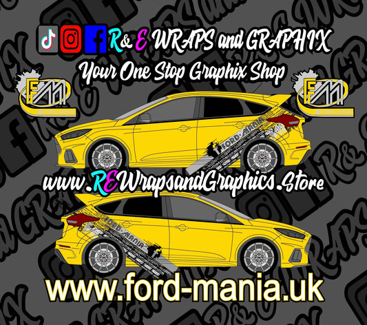 Ford Focus ST / RS MK3 Ford Mania Graphic Kit