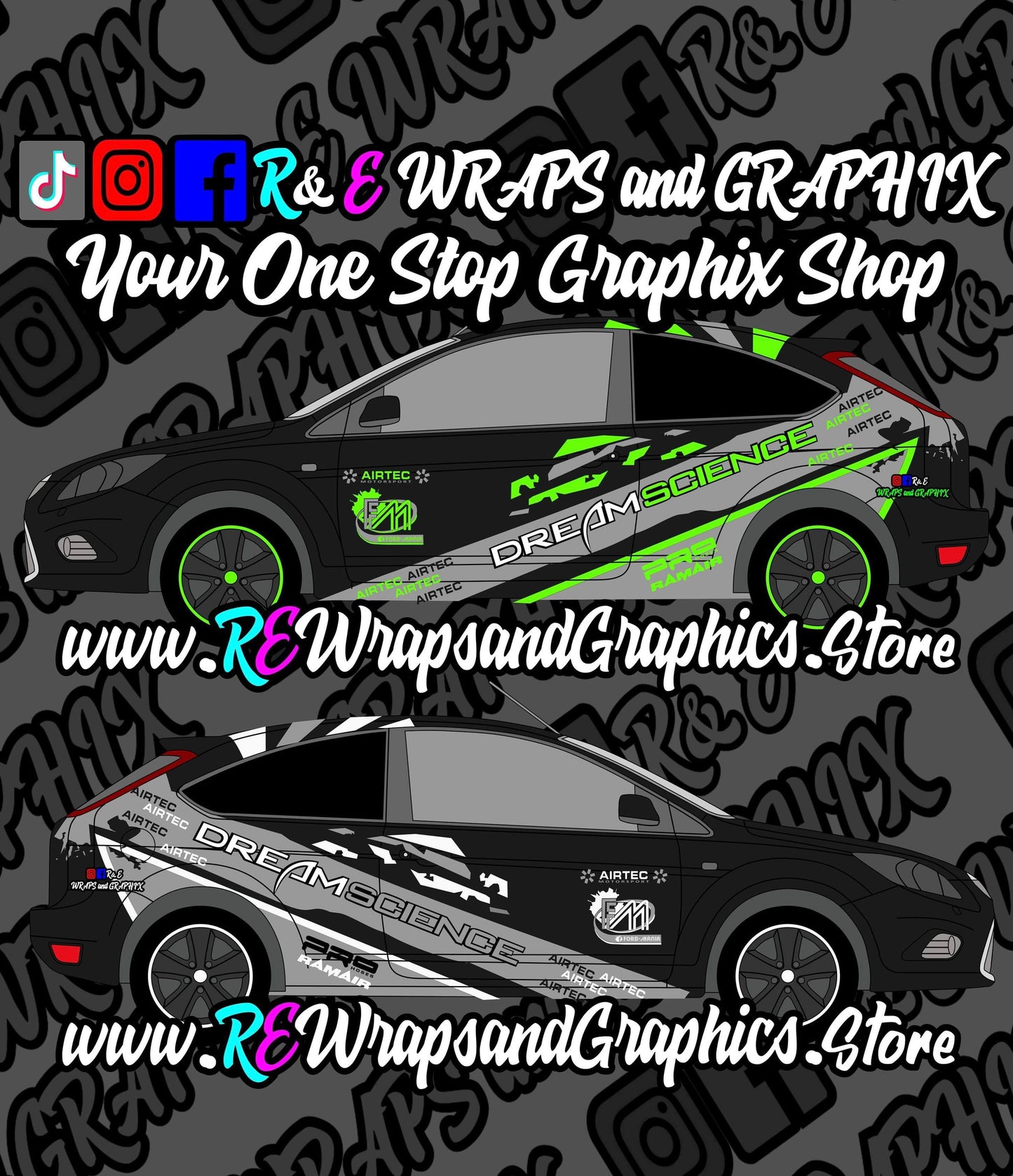 7248C6D5-6C39-4BAB-8A81-0DB09492A1B9 - R&E Wraps and Graphics LTD - Ford Focus Mk2 ST/RS Dream Science Graphic Kit - Dream Science, dream science graphic kit, dream science graphics, dreamscience, dreamscience graphics, Ford, Ford Focus Mk2 ST/RS Dream Science Graphic Kit, graphic kits, sticker kits