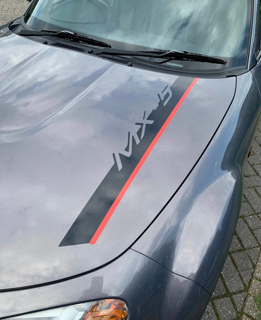 72C4E379-5683-4993-B50E-603548235C08 - R&E Wraps and Graphics LTD - Mazda MX5 Bonnet Stripe - bonnet stripes, Mazda, Mx5, racing stripes