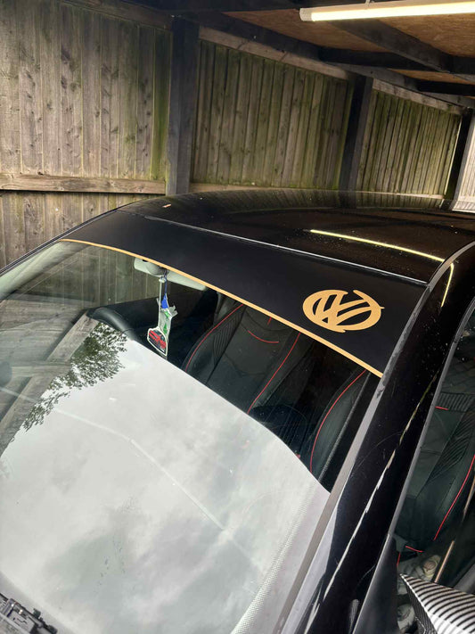 Volkswagen VW Brushed Sunstrip With Pinstripe