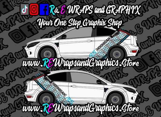 Ford Focus mk2 RS Hoonigan Graphic Kit