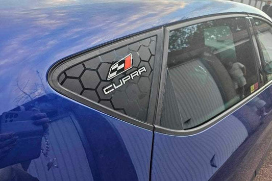 756E9FAD-9299-4177-AA00-E95B19A2FB4A - R&E Wraps and Graphics LTD - Seat Leon Cupra Honey Comb Side Window Stickers - honey comb, ibiza, Seat., side window decals, stickers, Volkswagen.