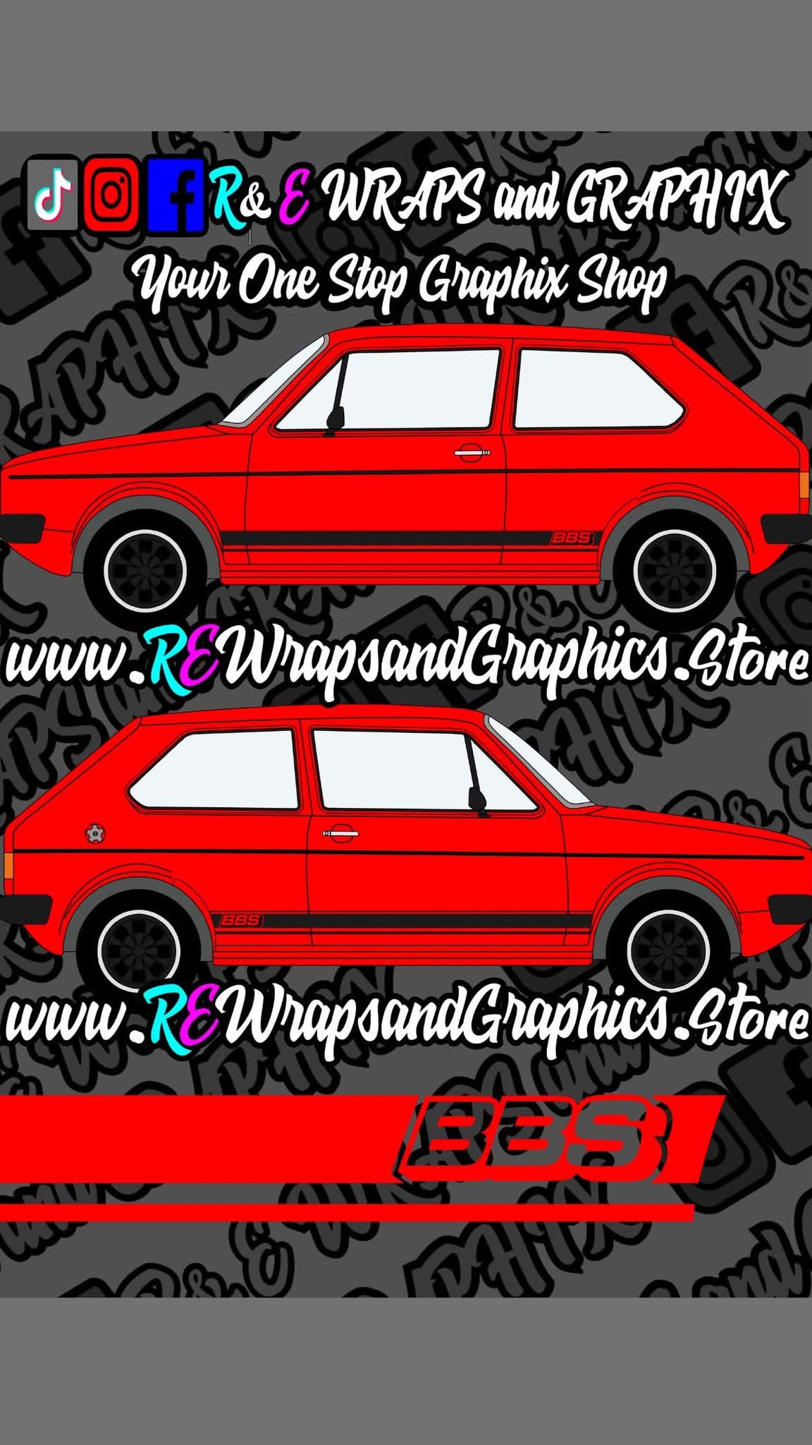 Volkswagen Golf Mk1 BBS Side Stripes