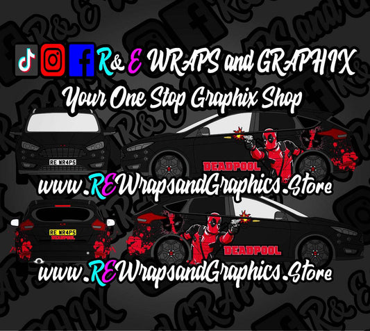 82436021-052F-4060-9174-3B827E35E730 - R&E Wraps and Graphics LTD - Ford Focus MK3 ST/RS DeadPool Graphic Kit - Dead pool, Dead pool graphic kit, DeadPool, ford, Ford Focus MK3 ST/RS DeadPool Graphic Kit, Ford Graphic Kits, graphic kit
