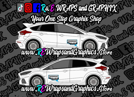 89AE3300-A598-411B-8225-A23CA64AB18A - R&E Wraps and Graphics LTD - Ford Focus ST/RS Hoonigan Racing Division Side Decals - Hoonigan