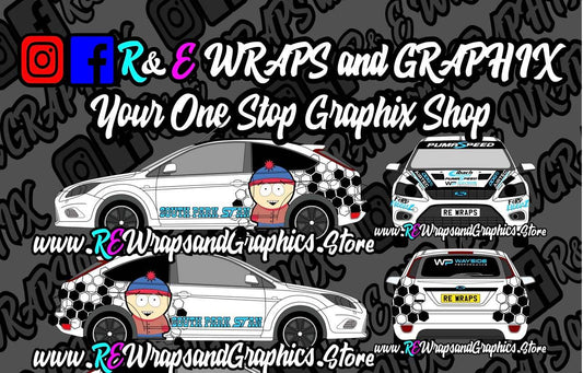 96AB1A42-0E0A-4AFF-AEDD-537FE12361EA - R&E Wraps and Graphics LTD - Ford Focus MK2 ST/RS South Park Graphic Kit - ford, Ford Focus MK2 ST/RS South Park Graphic Kit, Ford Graphic Kits, graphic kit, hexagon, hexagon graphic kit, honey comb, honeycomb, South Park graphic kit, Southpark