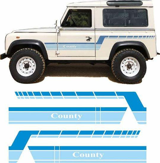 96CD706E-91D6-47FE-BB80-29DC96CE269F - R&E Wraps and Graphics LTD - Land Rover Defender 90 County Side Stripes - Defender, land rover