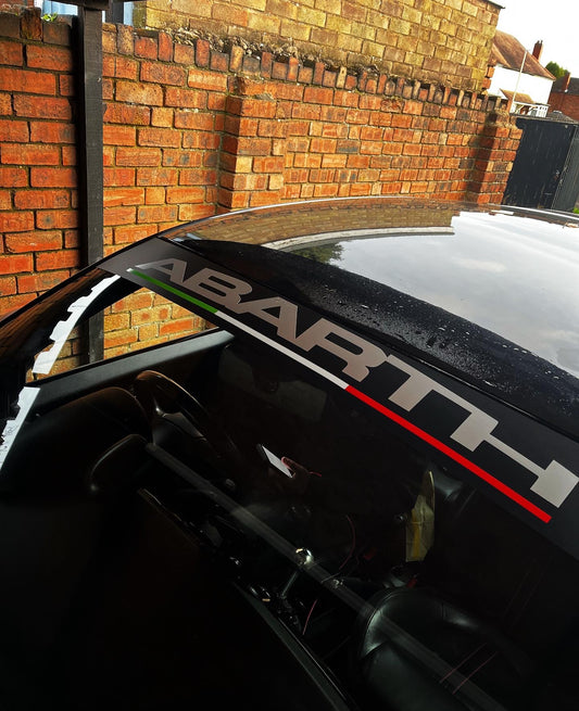 984AB18A-67B0-4EDD-B068-3E4A848D6340 - R&E Wraps and Graphics LTD - Fiat Abarth Sunstrip - fiat, FiatAbarth sunstrip, sunstrip, sunstrips