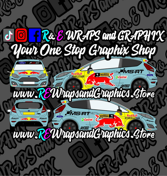 Ford Fiesta Redbull WRC Graphic Kit