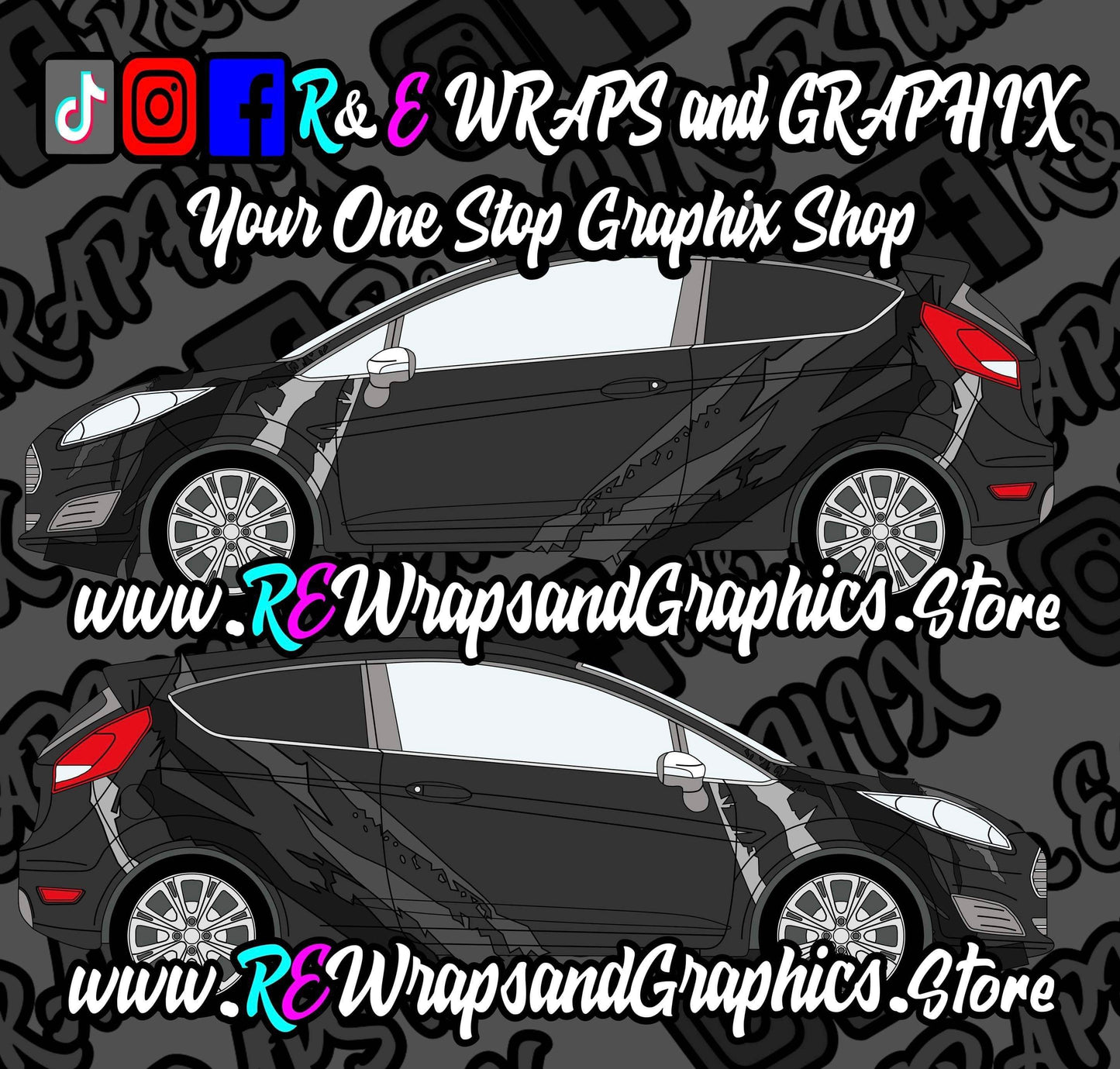 A221656D-28B5-47C0-9A7F-15308E372393 - R&E Wraps and Graphics LTD - Ford Tiger Stripe Graphic Kit (Made To Fit Chosen Model) - ford, Ford Graphic Kits, graphics, tiger stripe, tiger stripe graphic kit