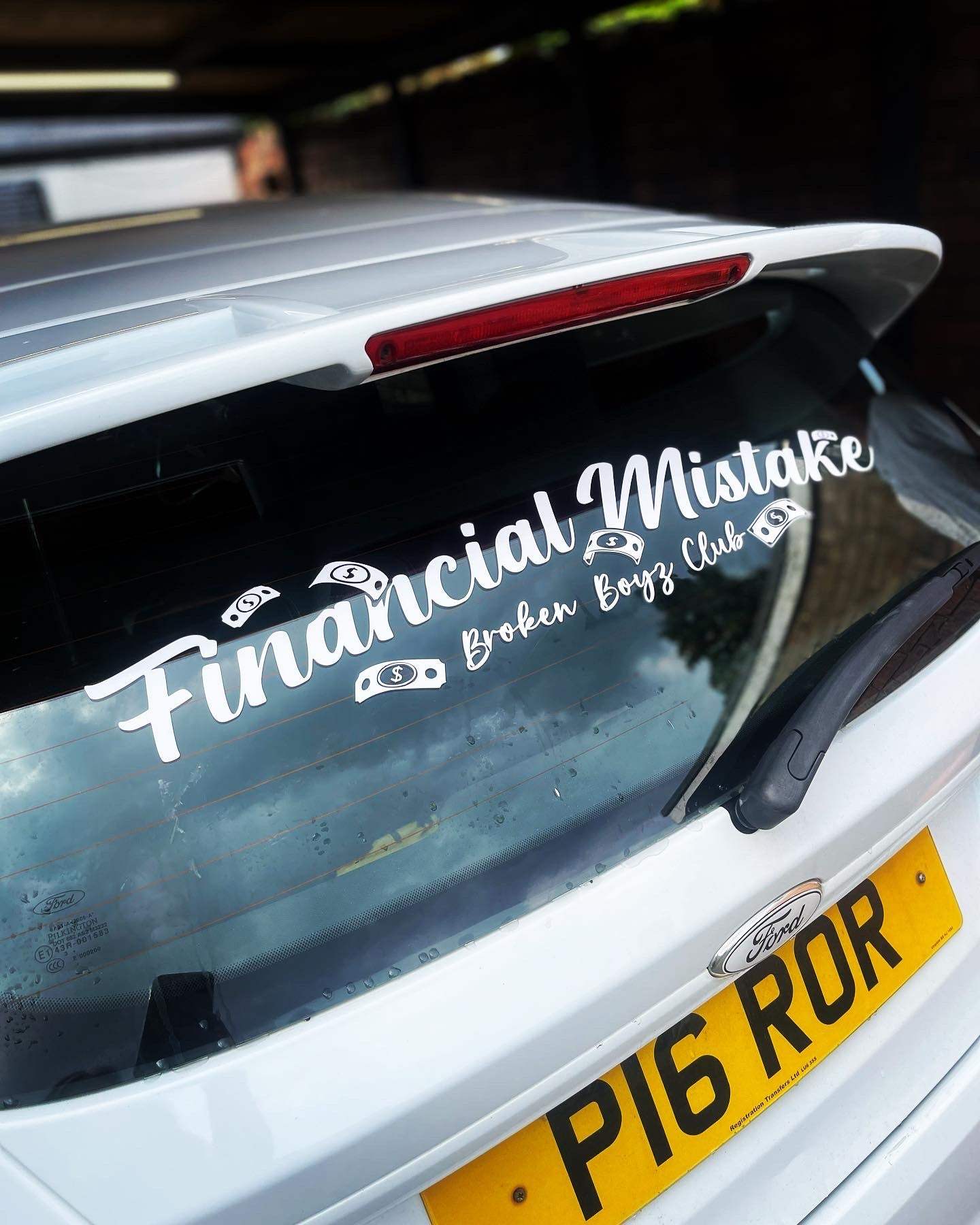 A7A2E060-8EC5-4649-8284-140BEDB5EFAE - R&E Wraps and Graphics LTD - Financial Mistake Broken Boys Club Window Sticker - Financial Mistake V2
